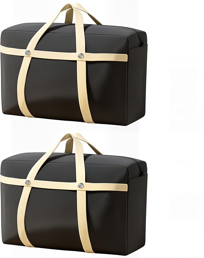 2 Pack Heavy Duty Moving Storage Bags with Reinforced Handles | Large Foldable Moving Bags for Storage and Moving,Durable Extra Large Thick Canvas Moving Totes,waterproof oxford fabric