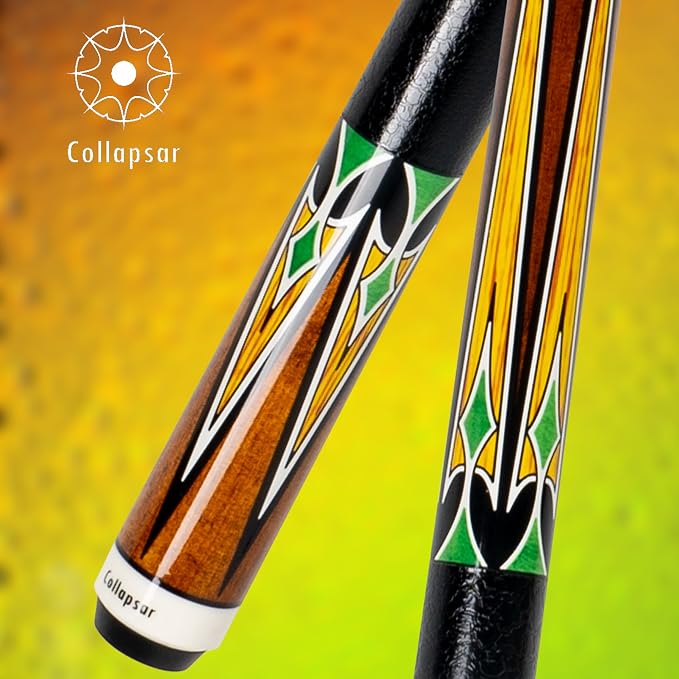 Collapsar CA Pool Stick with 1X1 Hard Case,58" Maple Professional Billiard Cue Stick,19-21 oz Pool Cue Set