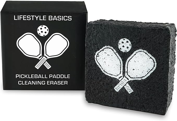 Lifestyle Basics Pickleball Paddle Cleaner Spray & Pickleball Paddle Eraser | Improves Spin and Accuracy | Washes Away Dirt, Oil, Sand, Dust, and Gr