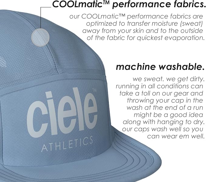 Ciele Athletics GOCap - Premium Washable Moisture Wicking Hat with Sun Protection, 5-Panel Knit Running Hat