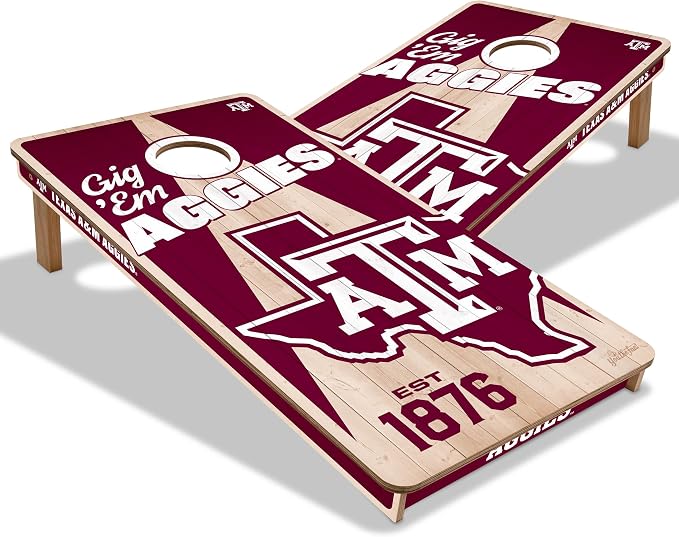 YouTheFan NCAA 2’ x 4’ Professional Wood Cornhole Game