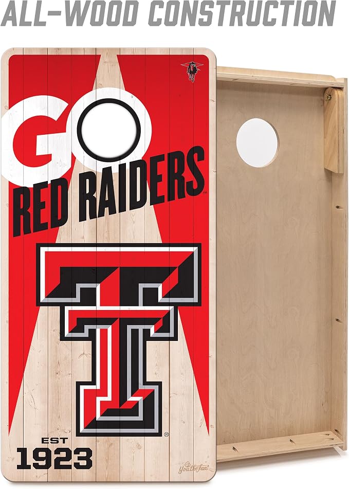 YouTheFan NCAA 2’ x 4’ Professional Wood Cornhole Game