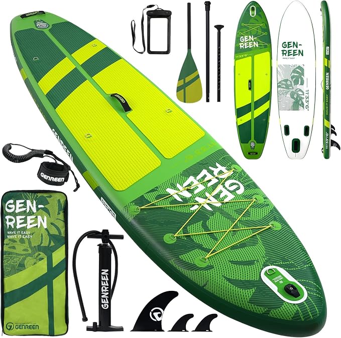 Paddle Board Stand up Paddle Board (Extra Large 11'*33/34") Newly Improved 2 Side Layers 450LBS Quality Inspection×5 (All-Season for JP customers) paddleboards Fishing Family Pet Friendly