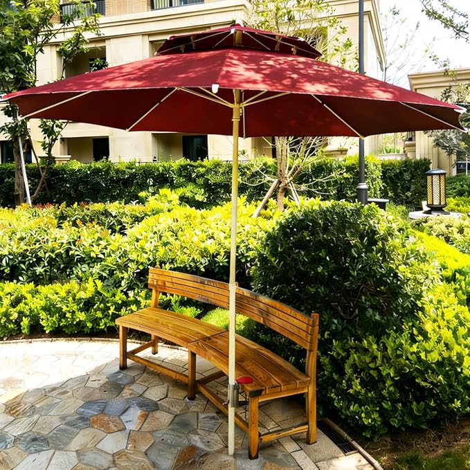 JINHAN Stainless Steel Patio Umbrella Clamp - 360° Rotatable Balcony Railing Holder for Bleachers, Fence & Outdoor Deck