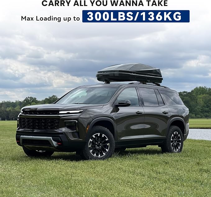 300Lbs Lockable Roof Rack Crossbars Compatible with Chevy Traverse 2022-2026, Heavy Duty Aluminum Cross Bar Fit Luggage Luggage Kayaks Bicycles Snowboard