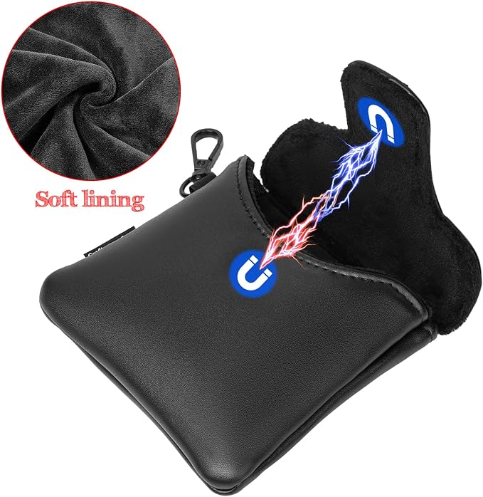 Craftsman Golf Skull Skeleton Black Golf Club Head Covers Headcover for Woods Driver and Hybrids Irons