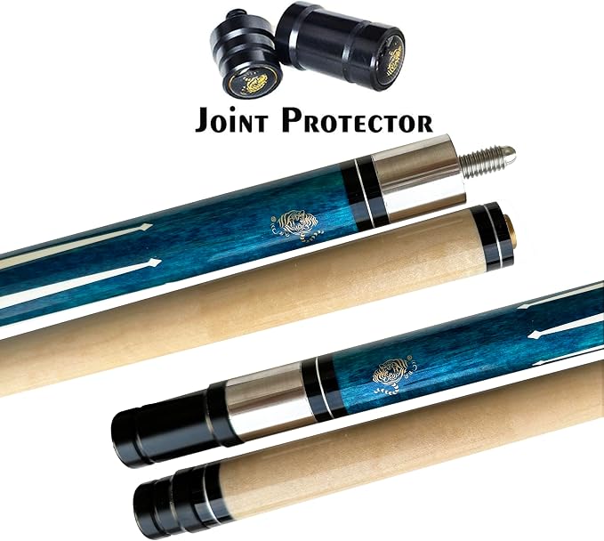 Tai ba cues Pool cue Stick, 13mm Multilayer Leather Tip, 58", Linen Wrap, Hardwood Canadian Maple Professional Billiard Pool Cue Stick 19-21 Oz (Selectable)