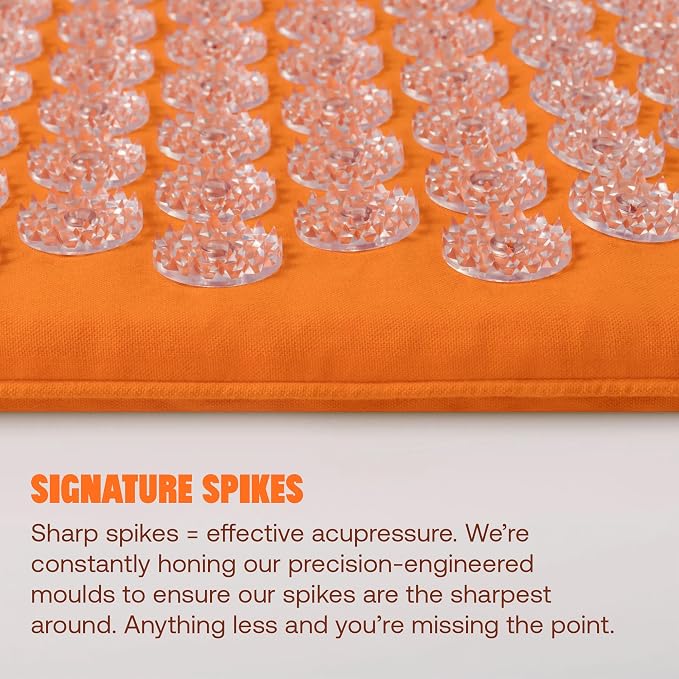 ShaktiMat Acupressure Mat for Relaxation, Massage Muscles, Aid Sleep & Unlock Inner Tension, Similar to Acupuncture, No Needles Required (Premium, Level 1, Amber)
