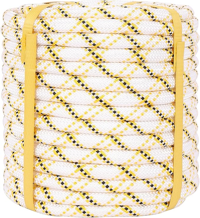 Arborist 1/2 Inch 48 Strand Tree Climbing Rope for Rigging, Sailing & Pulling