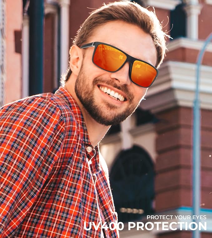 KALIYADI Polarized Mens Sun-Glasses Sunglasses-Men : Classic Sunglasses with UV Protection for Fishing Driving Golf