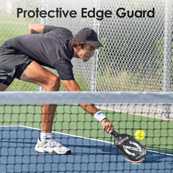 niupipo Pickleball Paddles Set of 2/4/1, USAPA Approved Carbon Fiber & Fiberglass Hybrid, Easy Power, Polypropylene Honeycomb Core, Cushioned 4.72" Grip, Bag/Cover, Pickleball Paddle Set for Men Women