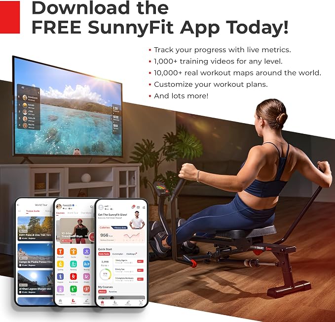 Sunny Health & Fitness Smart Under-Desk Bike Exerciser, Low-Impact Cardio Cycling Equipment for Home/Office, Mini Paddler for Arm/Leg Mobility Training, Free SunnyFit App