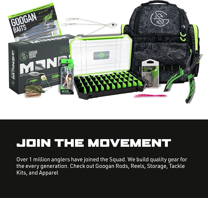 Googan Squad Mondo Kit Bass Fishing Lure Sets for Largemouth & Smallmouth Bass – Includes Premium Tackle & Mystery Box Essentials