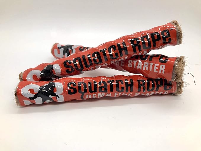 Hemp Fire Starters | Wind Proof, Water Proof, Eco-Friendly Camp Fire Starter Emergency Supplies | Natural Fire Starter Rope Made from Hemp