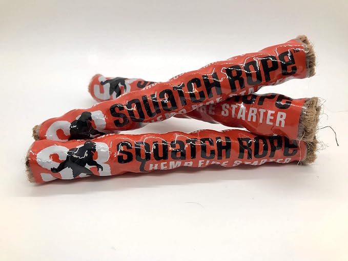 Hemp Fire Starters | Wind Proof, Water Proof, Eco-Friendly Camp Fire Starter Emergency Supplies | Natural Fire Starter Rope Made from Hemp