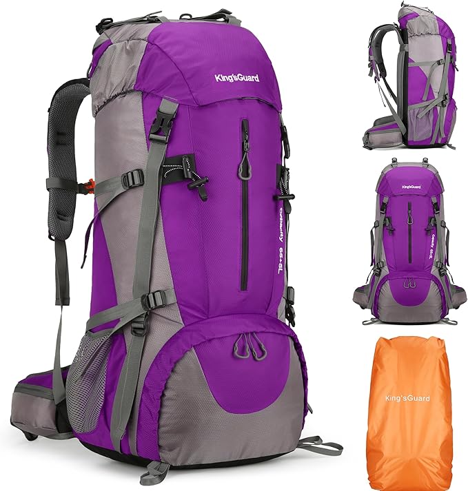 70L Camping Hiking Backpack with Rain Cover Waterproof Backpacking Backpack for Hiking Treeking Climbing Outdoor