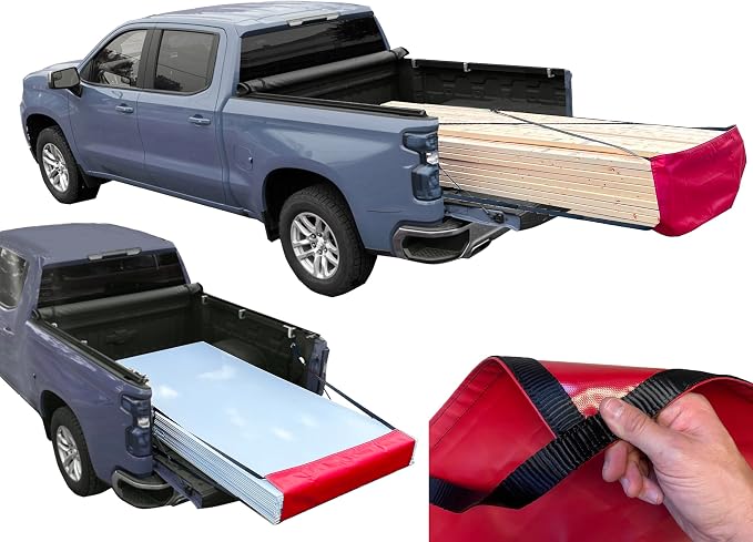 Universal Tie-Down Strap, Tailgate Extender & Tailgate Net | Tie Down Kayaks, Lumber and More! (Buckle Type: Ratchet Strap)