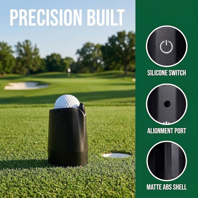 Golf Ball Spinner Balancer with Auto Gravity Drawing - Scientific Design for Precise Putting, Enhanced Drive Accuracy & Easy Alignment Marking Tool