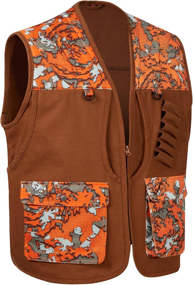 BASSDASH Upland Game Field Water-Resistant Bird Hunting Vest with Multi Pockets Men Women FV11