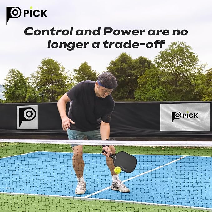 PiCK TRP700 Professional Raw Carbon Fiber Pickleball Paddles, Unibody Foam Injected, Thermoformed Polypropylene Honeycomb Core, USA Pickleball Approved (TRP700)