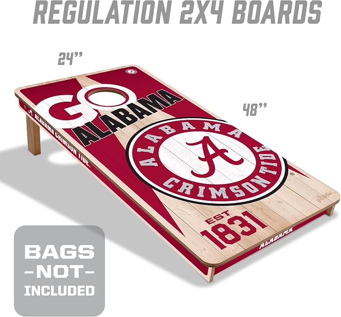 YouTheFan NCAA 2’ x 4’ Professional Wood Cornhole Game