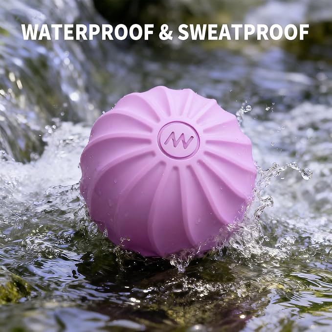 2.3" Mini Vibrating Massage Ball, 10-Speed Vibrating Foam Roller, Lacrosse Ball Massage Ball Therapy for Relieving Muscle Tension & Soreness, Vibrating Massage Roller for Plantar Fasciitis(Purple)