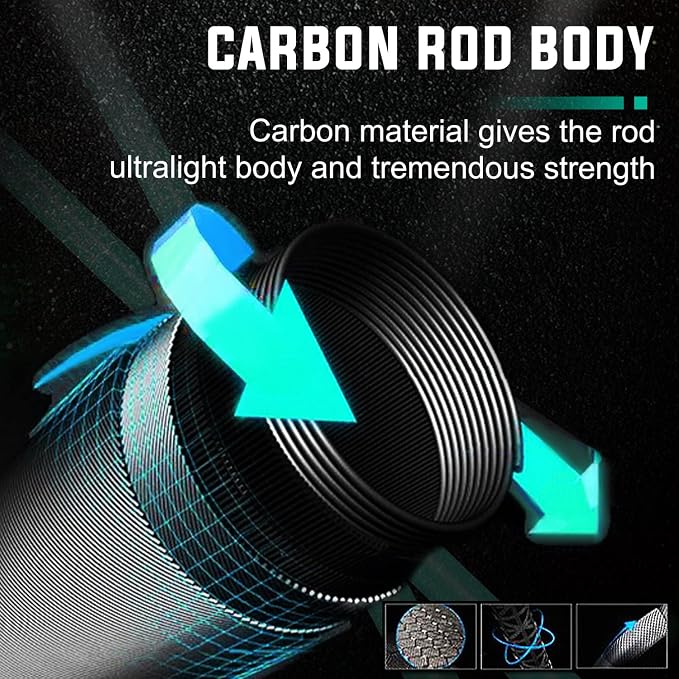 One Bass Fishing Rod, Spinning & Casting Fishing Pole with 30 Ton Carbon Fiber