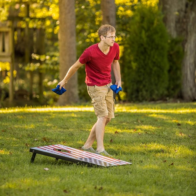 Triumph Sports 2x3 Premium Cornhole Sets - LED Options Available - 8 Bean Bag Toss Bags and Cornhole Boards Included