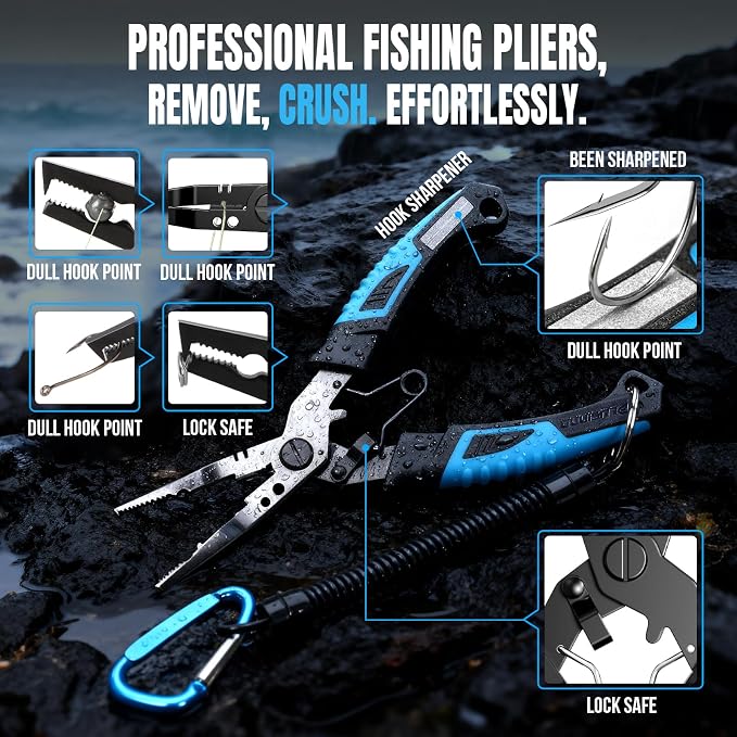 PLUSINNO Fishing Backpack with Fishing Floating Net, Fishing Gear, Tackle Boxes,Waterproof Fishing Tackle Bag, Fishing Gifts for Men