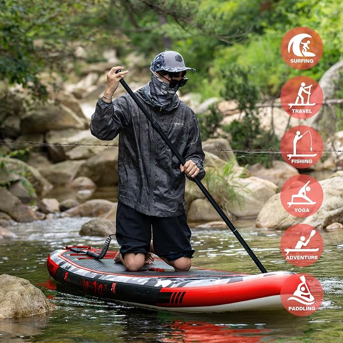 FunWater Inflatable Stand Up Paddle Board with Premium SUP Paddleboard Accessories, Anti-Slip EVA Deck, 11'6''/11'/10'6'' Paddle Boards for Adults & Youth of All Skill Levels