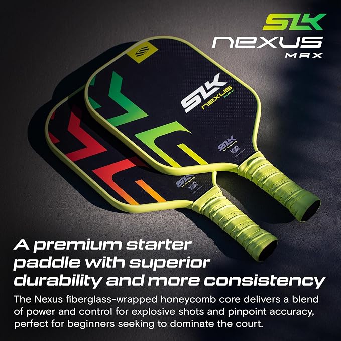 Selkirk Sport 2025 SLK Nexus Pickleball Paddles | SpinFlex Surface and Fiberglass Pickleball Paddle Face | 13mm SX4 Polymer Core for Ultimate Consistency