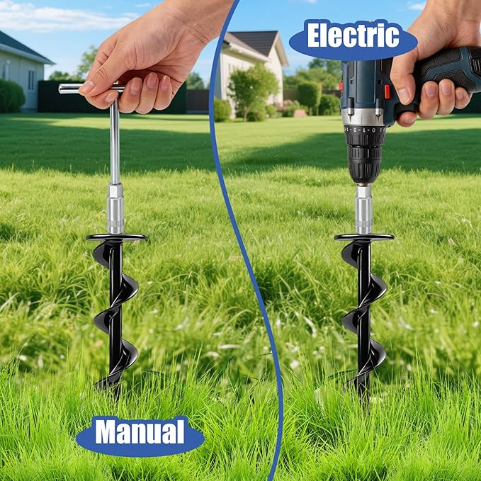 Ground Anchors Heavy Duty, 15in Steel Spiral Ground Stakes Screw in, 4 Pack Easy Install for Hard Soil, Outdoor Ground Anchors for Shed, Tent, Swing Set, Canopy, Trampoline Frame, High Wind Security