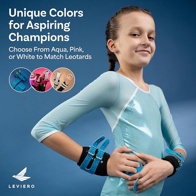 Gymnastics Grips Set Narrow Squeeze, Grips for Gymnastics Girls, Dowel Grips with Soft Leather, Double Buckle Wrist Closure, and Adjustable Finger Holes, for All Ages