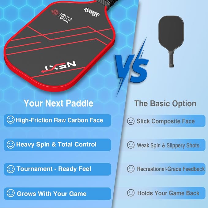 Pickleball Paddles Set of 2 - Graphite Carbon Fiber Pickleball Set with 16mm, Lightweight T700 Pickle Ball Rackets 2 Pack with 4 Outdoor Balls and 1 Bag