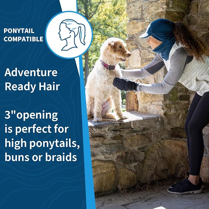 TrailHeads Micro Fleece Neck Warmer and Ponytail Cap