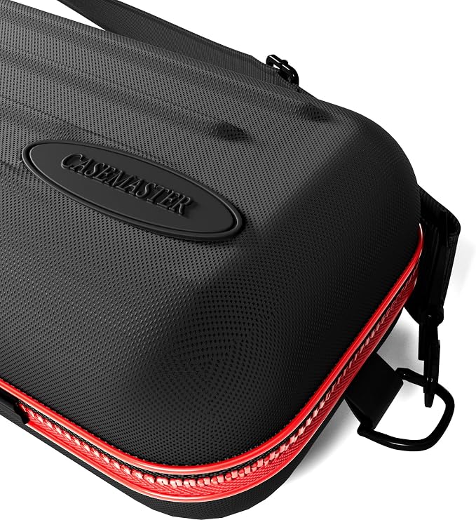 Casemaster Parallax Pro 2x2 Pool Cue Case, Holds 2 Butts and 2 Shafts, Foam-Padded Pool Stick Case, Water-Resistant 600D Oxford Fabric, Lightweight with Accessory Pocket