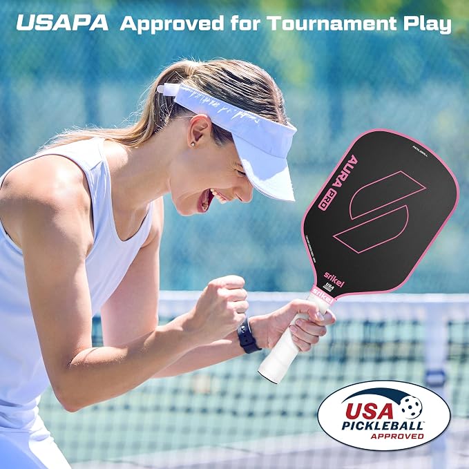 Pickleball Paddles, Raw T700 Carbon Fiber Pickleball Paddle, 16mm Power Polymer Core, Professional Rackets for Great Spin, Control & Precision Shots, USAPA Approved
