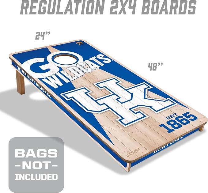 YouTheFan NCAA 2’ x 4’ Professional Wood Cornhole Game