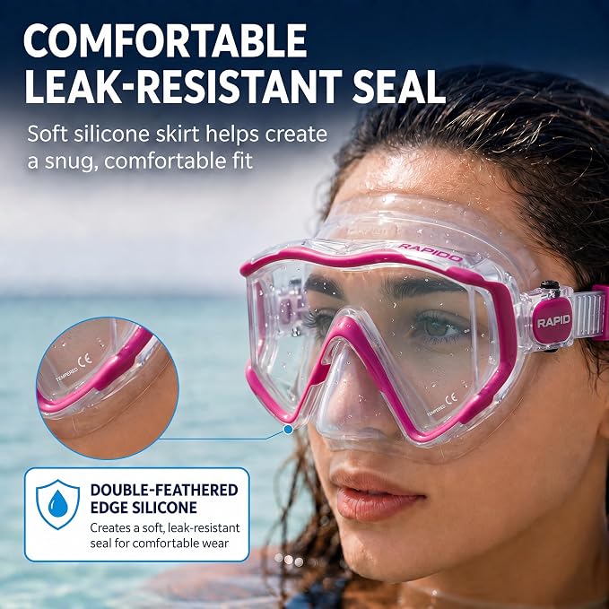 Rapido Clareza Three Lens Mask and Snorkel Combo