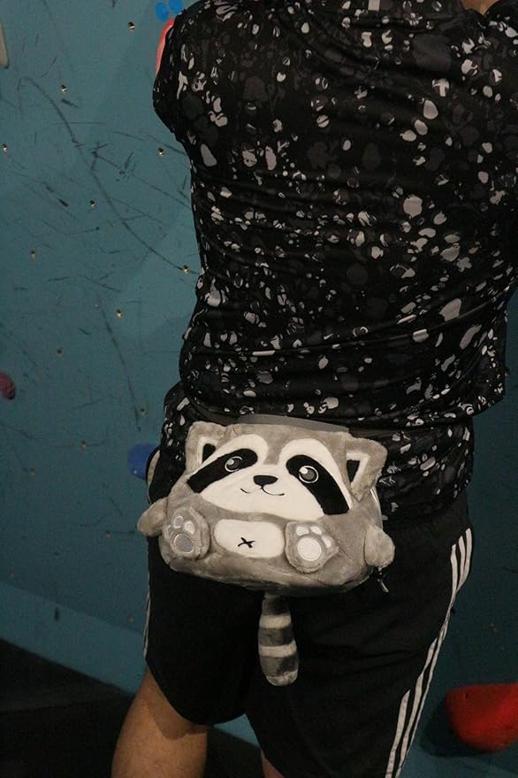 Chalk Bag for Rock Climbing - Cute Chalk Bag for Bouldering, Gym, Indoor & Outdoor Climbing with Adjustable Belt, Brush Holder & Carabiner