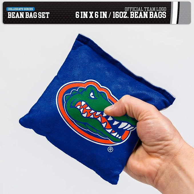 NCAA College Dual Sided Bean Bags by Wild Sports, 8 Count, Premium Toss Bags for Cornhole Set - Great for Tailgates, Outdoors, Backyard