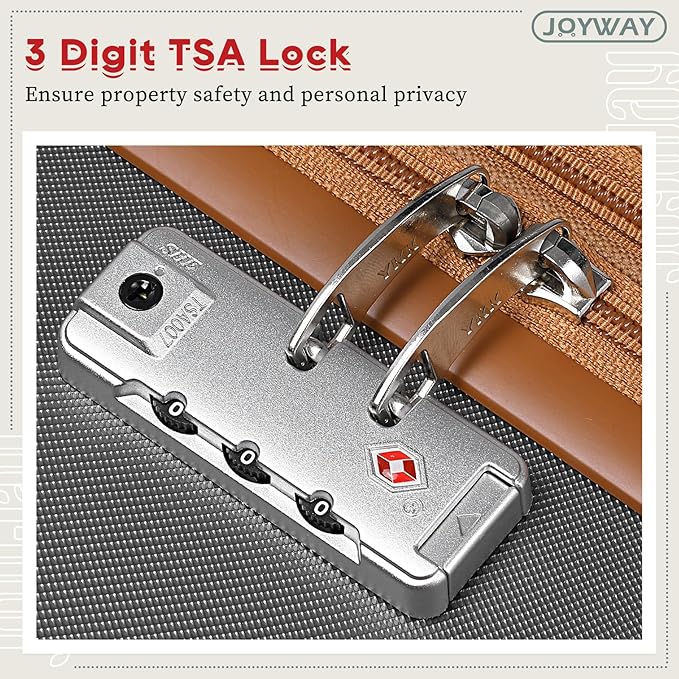 Joyway Expandable Luggage Sets 5 Piece, Lightweight Hard Shell Travel Suitcase Set with Spinner Wheels and TSA Lock, Grey