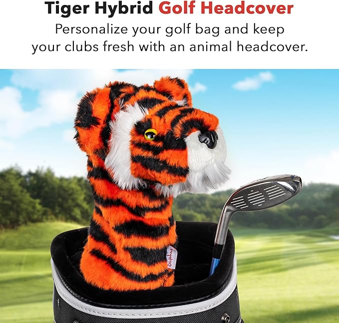 Daphne’s Headcovers Tiger Headcover Funny Golf Club Cover Stylish Protection for Club Driver Headcover for Men and Women