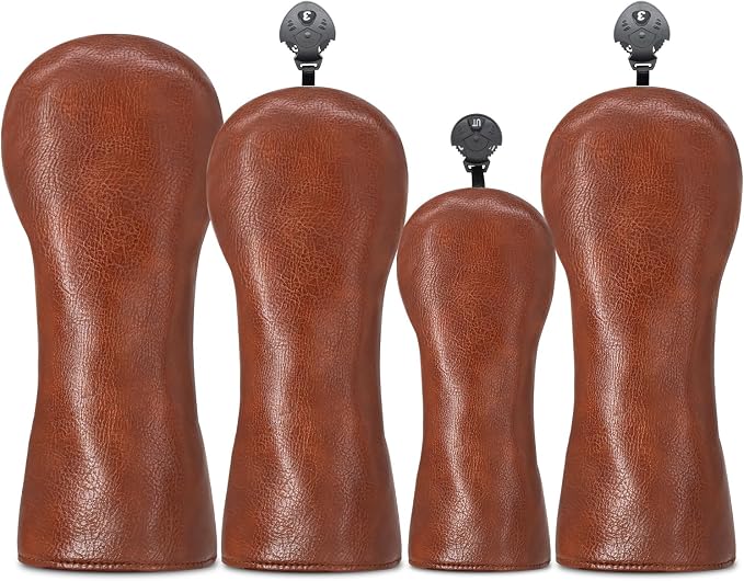 Golf Accessories Golf Club Covers for Driver, Fairway, Hybrids - Golf Driver Headcover/Golf Fairway Wood Head Cover/Hybrid Headcover for Men/Women Golfer