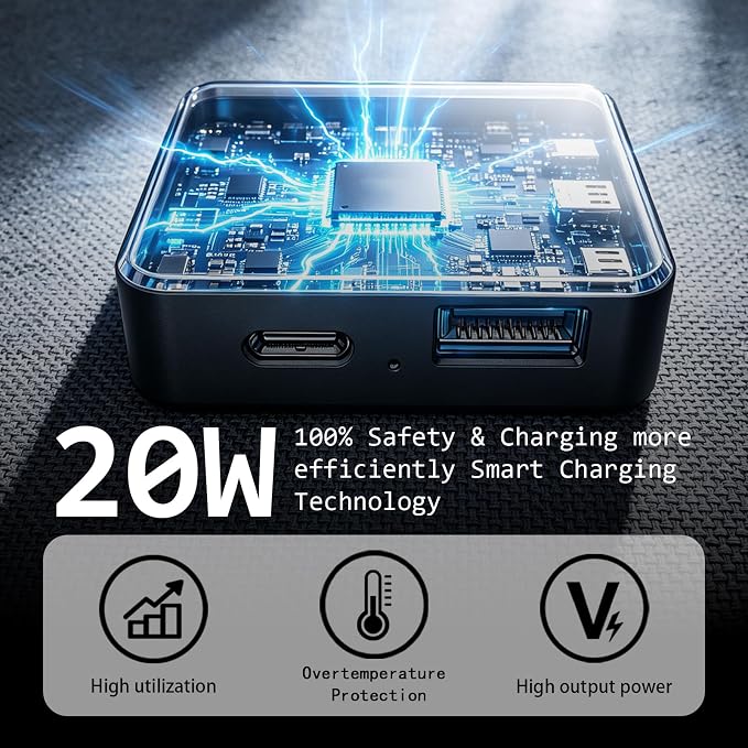 20W Portable Foldable Solar Panel, 3-Fold Solar Charger with USB QC3.0 & DC Outputs, lPx4 Waterproof Solar Panel Charger for Camping, Hiking, Portable Source, Emergency Power Outage