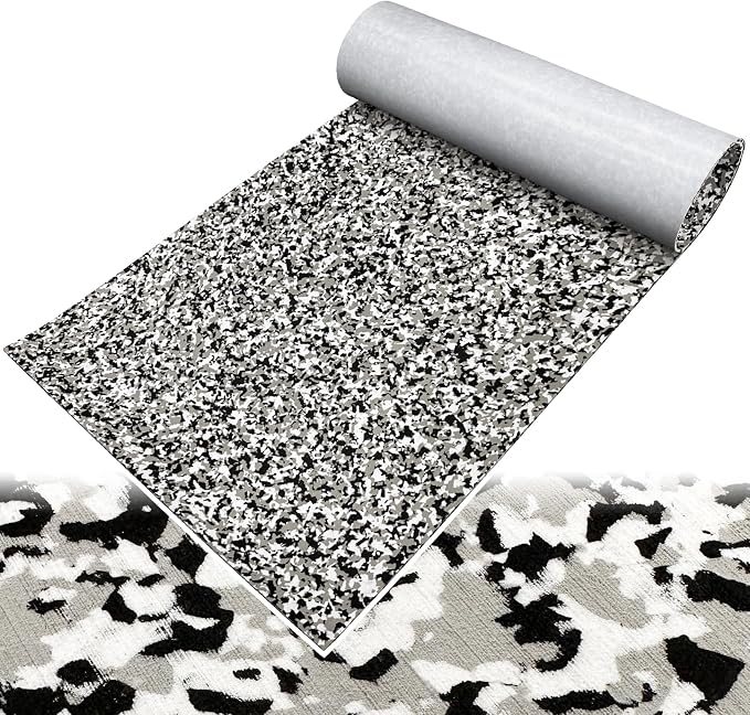 Boat Flooring EVA Foam Boat Decking Sheet Self Adhesive Marine Flooring Brushed Camo Marine Carpet for Boats Yacht Kayak Decking Cushioning Cooler Seating Helm Pad Swimming RV Golf Cart Non Slip Pad