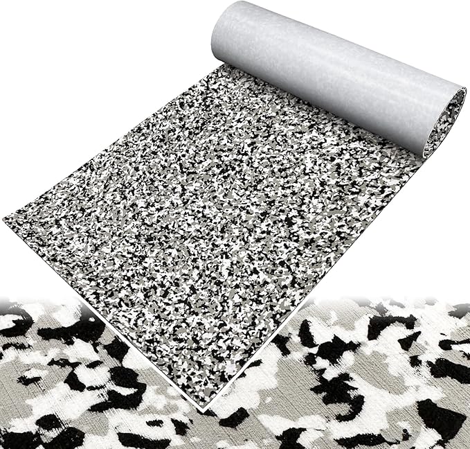 Boat Flooring EVA Foam Boat Decking Sheet Self Adhesive Marine Flooring Brushed Camo Marine Carpet for Boats Yacht Kayak Decking Cushioning Cooler Seating Helm Pad Swimming RV Golf Cart Non Slip Pad