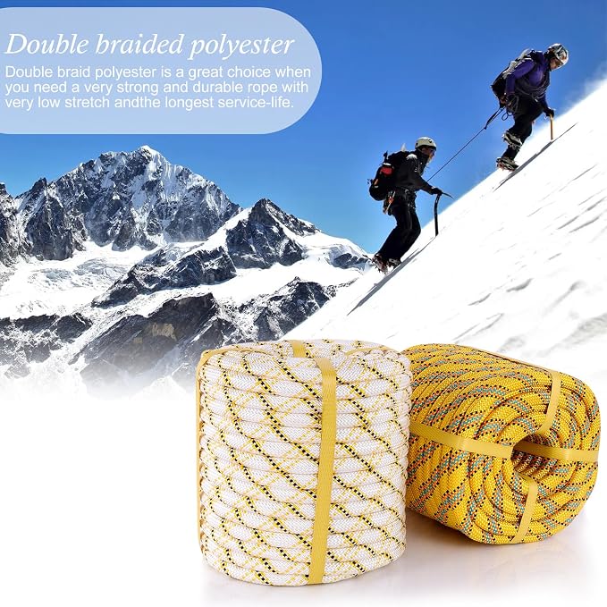 Arborist 1/2 Inch 48 Strand Tree Climbing Rope for Rigging, Sailing & Pulling