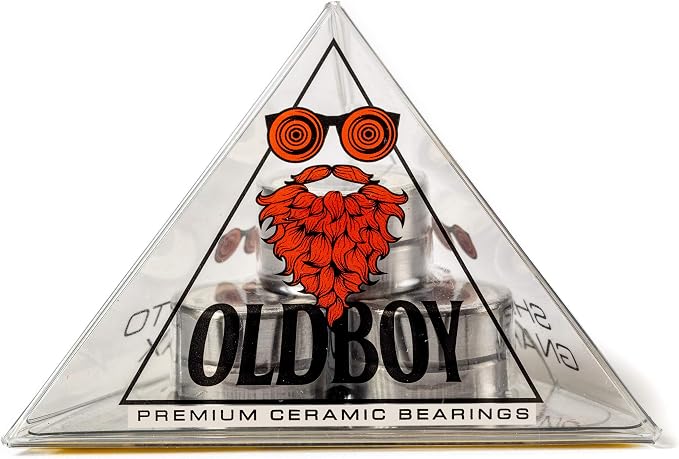 Oldboy Premium Skateboard Bearings, Set of 8 Bearings for Skateboards, Longboards, Inline Skates, Rollerblades, Super Lube Ball Bearings, Skateboard Accessories