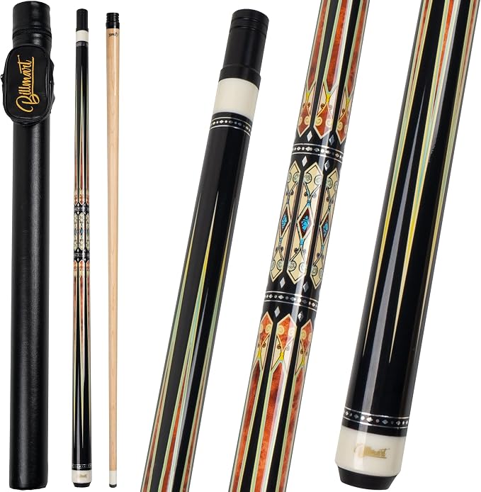 Billmart Pool Cue Stick, Low Deflection Shaft Billiard Cue Sticks with Hard Case, Pool Table Sticks Queue, 19-21 oz Pool Que